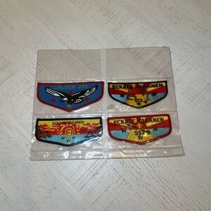Eckale Yakanen 552 & Calusa 219 Lot of 4 Boy Scout Order of Arrow Lodge Flaps